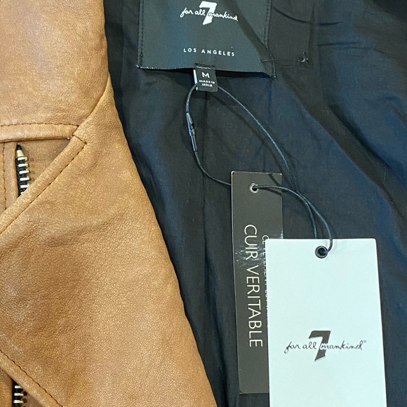 Sold New 7 For All Mankind Genuine Leather Jacket - Picture 5 of 7